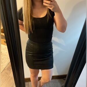 Free people faux leather skirt